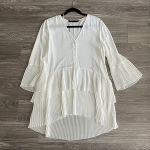 Zara pleated flowy dress